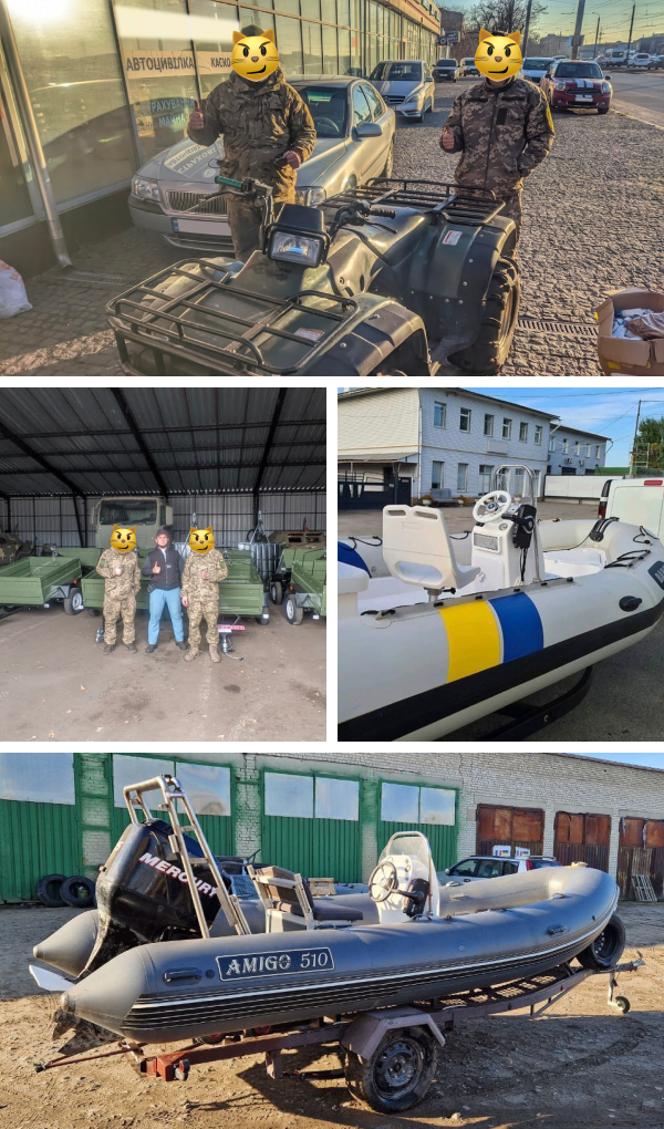 За листопад 2023 року Work.ua виконав 32 волонтерських завдання та спрямував допомогу на суму 7,6 мільйона гривень.

Транспорт

 Цього місяця команда Work.ua передала 7 автомобілів, які роз’їхалися найгарячішими напрямками, щоб виконувати поставлені завдання.

Так до піхотинців поїхав Ford Transit з турбованим мотором, що відразу отримав прізвисько Турботрактор. А от на японський пікап Mitsubishi захисники планували встановити автоматичний гранатомет, який міг стати грізною зброєю в боротьбі із загарбником.

Для бійців Національної гвардії України компанія підготувала й передала витривалий Mercedes Vito. Завдяки йому наші воїни могли оперативно доставляти поранених на реабілітацію та протезування до лікувальних центрів по всій країні.

Передавали не лише автівки. Для бійців 93-ї бригади «Холодний Яр» компанія дістала надійний японський квадроцикл. Також придбали два моторні човни. А для морських піхотинців реалізували комплексний проєкт: 5-метровий RIB човен, сильний мотор і лафет для транспортування.

Окрім того, передали на Бахмутський напрямок 10 причепів вітчизняного виробництва. Цей проєкт цікавий ще й тим, що до нього були залучені 2 підприємства, 40 осіб, створені нові робочі місця — таким чином компанія допомогла українській економіці ще й у такий спосіб.

Також передали 4 комплекти гуми.

Техніка, військове обладнання, екіпірування

Крім того, у листопаді Work.ua закупив і передав:

- Надпотужний дизельний генератор для ППО. 
- Чотири DJI Mavic 3, три DJI Mavic 3T, десять DJI Mavic 3 Pro і підсилювач дронів.
- 4 зарядні станції. 
- 2 комп’ютери.
- Павербанк.
- 50 турнікетів «Січ».
- Аптечку.
- 12 шоломів.
- 5 індивідуальних наборів сапера.
- Плитоноску, РПС.
- Зимові штани, куртку піксель, взуття, пончо.
- Тактичний рюкзак.
- Спальні мішки.

Допомога благодійним організаціям і фондам

Продовжували підтримувати:

- Фонд Сергія Притули.
- Жіночий монастир, у якому без зупинки випікають булочки й пиріжки для бійців ТрО, внутрішньо переміщених осіб і дітей учасників бойових дій, ВПО. Для цього компанія щотижнево закуповувала цукор, джеми, родзинки, мак, сухі та пресовані дріжджі, молоко, морожені ягоди тощо. За попередніми підрахунками, за 84 тижні взаємодії випечено близько 23 500 смаколиків.
- Фонд «Вершина добра». У листопаді передали 200 кг ковбасних виробів.

Додатково:

- Внесли кошти за оренду офісу для логістичного штабу.
- Надали фінансову допомогу на ремонт авто співробітнику Work.ua, який долучився до лав ЗСУ.
- Фінансово доклалися до купівлі авто за запитом волонтерів.
- Зробили благодійний внесок БФ «Руслана Шостака» на автівку для 128 аеромобільної бригади.