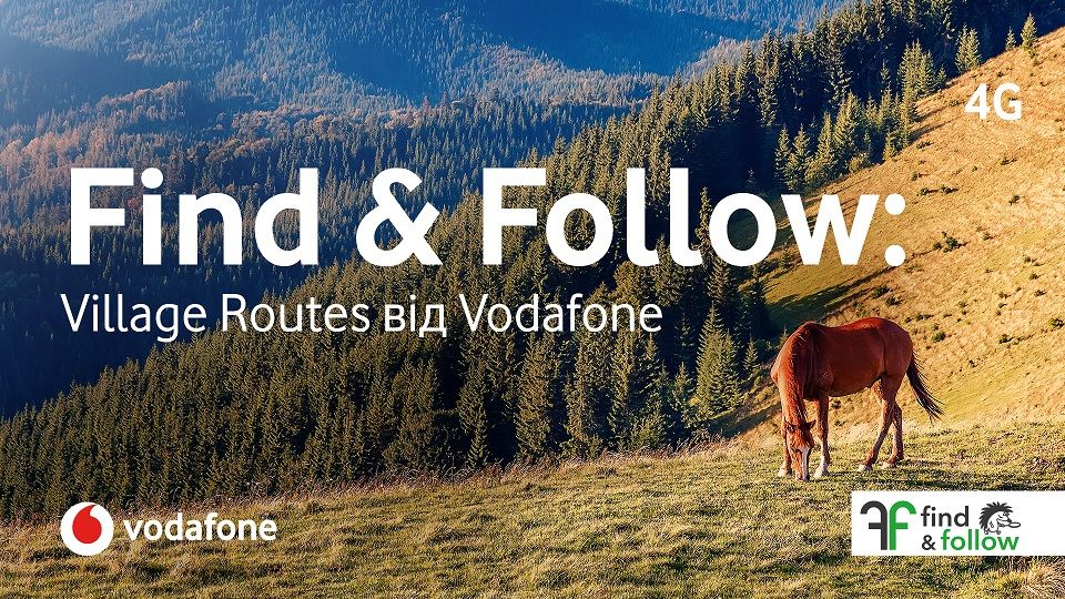 З 2015 року у Vodafone Ukraine діє туристично-культурний проєкт Find&Follow, націлений на розвиток внутрішнього туризму, місцевих громад, малого бізнесу та створення цифрової інфраструктури для подорожей Україною, а також збереження культурного спадку країни.
 
Перші цифрові туристичні маршрути Find&Follow з’явилися в Україні у 2015 році, як міські маршрути City Routes. Вони візуалізуються за допомогою кам'яних табличок з QR-кодами та кумедними персонажами. Таблички з QR-кодами розміщені біля культурних та історичних пам'яток, кам'яні стрілочки вказують шлях до наступної локації, таким чином складаючи цілісний маршрут. Туристичні стежки наразі є у семи містах України: Києві, Львові, Чернівцях, Полтаві, Ужгороді, Черкасах та Херсоні.
 
У 2020 році Vodafone доповнив Find&Follow новим напрямком для подорожей сільською місцевістю та невеликими містечками – Village Routes. Туристу пропонуються пішохідні прогулянки, відвідування музеїв, історичних пам’яток, дегустацій, мальовничих локацій. На сайті проєкту представлено понад 60 унікальних маршрутів.
 
У 2022 році через повномасштабне вторгнення росії на територію України розвиток туристичного напрямку Find&Follow було тимчасово призупинено. Сайт проєкту доповнено розділом Cultural Patronage в рамках спільної ініціативи Vodafone Україна та Міністерства культури та інформаційної політики України. Її мета - привернути увагу до воєнних злочинів країни-агресора проти пам’яток культури України та залучати меценатів, донорів та представників світових урядів до збереження та відбудови об’єктів української культурної спадщини. В розділі Cultural Patronage розміщено інтерактивну мапу України з позначеними пошкодженими та зруйнованими пам’ятками культури та їх описом, а також посилання на ресурс Міністерства для пожертв.