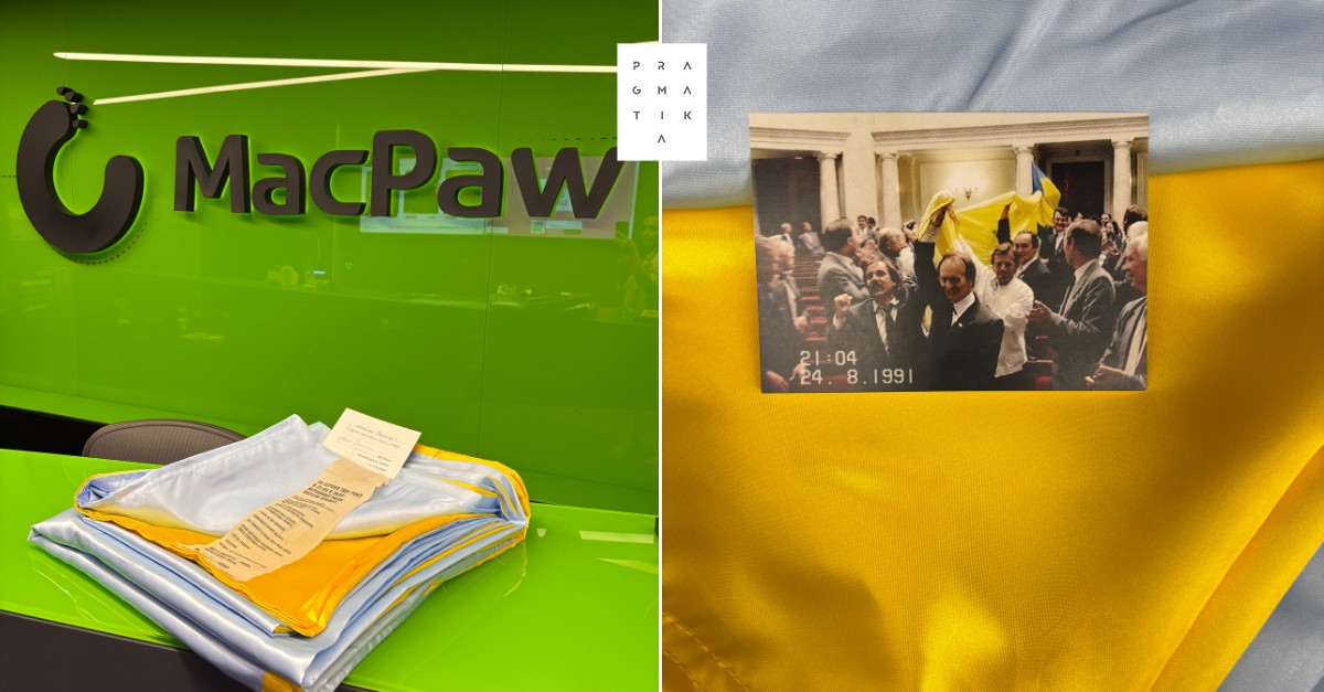 У серпні 2026-го MacPaw долучилася до проєкту «Прапор Незалежності» від Ukraine WOW і фонду «Повернись живим» до 35-ї річниці незалежності. Компанія придбала 4 екземпляри відтвореного прапора 1991 року й задонатила 120 000 грн на закупівлю наземних роботизованих комплексів для захисників — техніки, яку використовують для евакуації поранених і доставки вантажів без прямого ризику для людей.