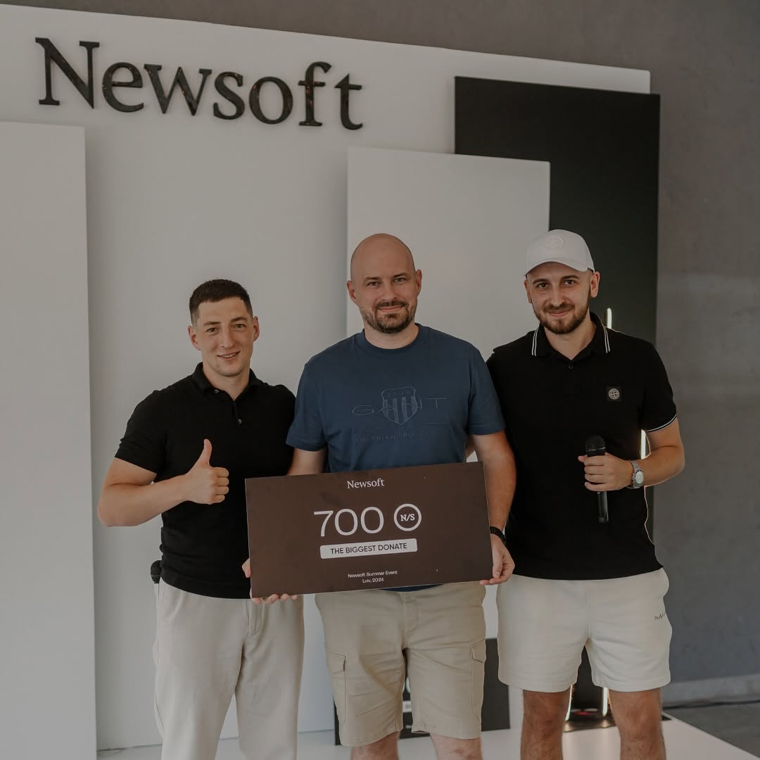 На Newsoft Summer Event 2024 компанія Newsoft зібрала 375 044 гривень для забезпечення однієї з бригад ЗСУ.