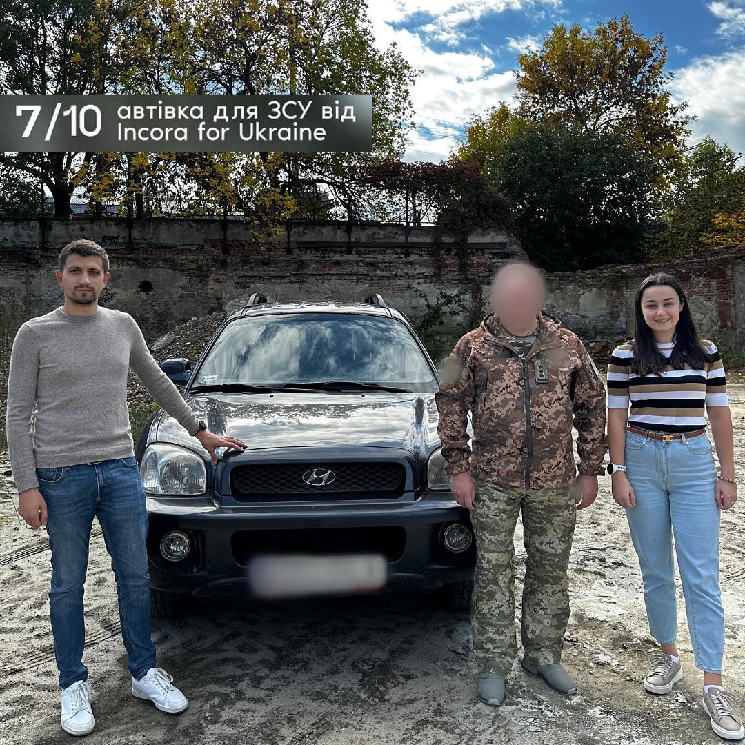 Incora відправила 7-му з 10-ти автівок на фронт - для 5 прикордонного загону Державної прикордонної служби України: повнопривідний джип для пілотів безпілотної авіації.