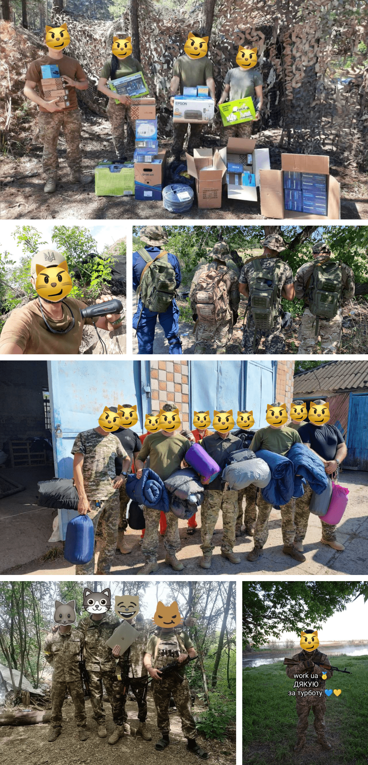 У червні 2022 року на виконання волонтерських задач компанія відправила 2,5 млн грн. З них 2,25 млн грн. — це кошти, виділені в рамках ініціативи про 25% доходу, і ще 250 тис. грн, отримані в травні, під час акції «100% оплат — на ЗСУ».
Work.ua за цей місяць виконав 43 волонтерські задачі. Було придбано:

Автотехніка та супутнє:

- 23 автомобілі.
- 10 шин, зокрема для волонтерського буса, який розвозить усе необхідне військовим;
автозапчастини, 4 різні набори інструментів, декілька домкратів.

Військове обладнання:

- 2 тепловізори;
- 27 магазинів для гвинтівок М4 27;
- 2 кобури, 4 підсумки під ріжки й ще 1 модульна система з підсумками;
- 4 глушителі на АК, коліматор з нічним баченням і планка Пікатінні;
- 13 бронежилетів та 14 плитоносок;
- 11 шоломів, 9 пар тактичних рукавиць, наколінники, налокітники та тактичні окуляри;
- 4 маскувальні сітки.

Техніка:

- 2 ноутбуки з деталями для комплектування, 1 смартфон і повербанк;
- 8 рацій;
- 25 прожекторів і ліхтарів.
Також компанія повністю забезпечила засобами для комплектування бригаду, яка налагоджує звʼязок для бійців ЗСУ на передовій.

Одяг та взуття: форма, футболки, тактичні штани, підтяжки, панами, дощовик і 13 пар взуття.

Медичні засоби: 200 комплектів стерильного операційного покриття, 7 турнікетів, аптечка, ліки та засоби від комарів і кліщів.

А також 19 баулів і рюкзаків, 13 спальників і 8 карематів, 5 газових колонок з горілками, ножі тощо.

Додатково:

1. Компанія продовжувала забезпечувати продуктами жіночий монастир, який випікає булочки для бійців ТрО. Щотижня передавала їм сіль, цукор, дріжджі, молоко, джеми, ізюм, мак, заморожені ягоди.
2. Передала 140 тис. грн на придбання БПЛА для розвідки.
3. Ще 100 тис. грн із волонтерського бюджету відправила на допомогу з придбання автомобілів на фронт.
4. Задонатила 100 тис. грн на «Народний Байрактар».
