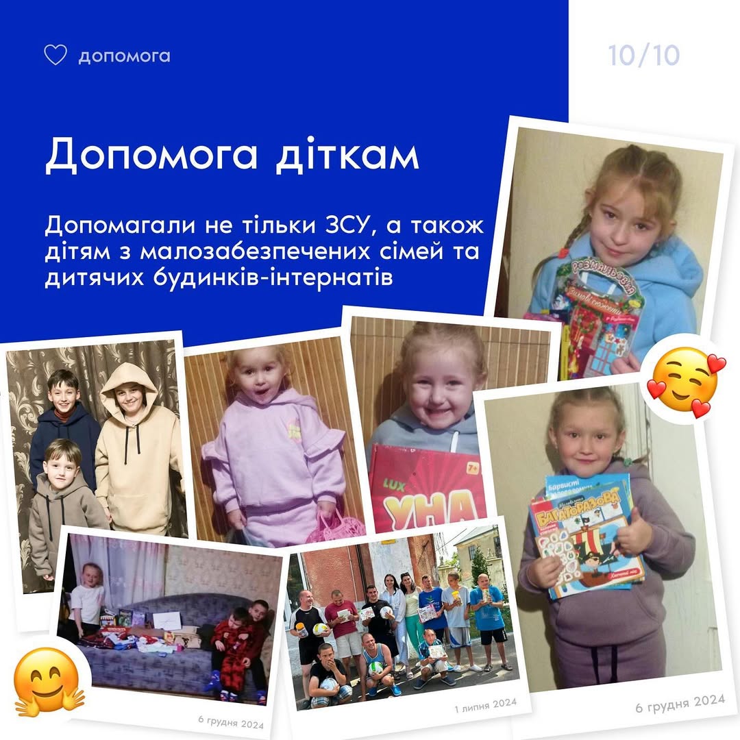 За 2024 рік Incora for Ukraine передали:

- 10 автівок для ЗСУ.
- 3 антени для дронів, 6 ноутбуків, 3 акумулятори, 3 пульти керування, 7 дронів.
- 2 тепловізори, 1 прилад нічного бачення.
- 1 Старлінк, 2 РЕБи, 3 зарядні станції, а також:

- кабелі для дронів, маскувальні накидки, сошки, принтери, телескопічна мачта, хімічні грілки, костюм, штани та черевики тощо.

Також брали участь у благодійних івентах та ініціативах.