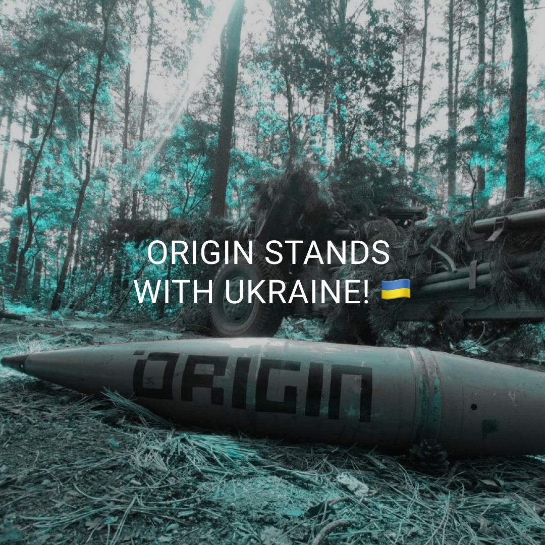 Origin та її співробітники за період повномасштабної війни на момент січня 2024 року задонатили 760 тис. грн. Також компанія обробила більше 100 запитів від військових та гуманітарних фондів та спроєктувала й виготовила більше 10 воєнних мобільних об'єктів.