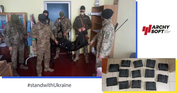 Archysoft разом з волонтерами змогла:
- придбати авто для ЗСУ на передовій;
- закупити їжу для дітей з дитячого будинку;
- а також зібрала 34 500 грн. на медичні ноші для військових медиків на передовій.