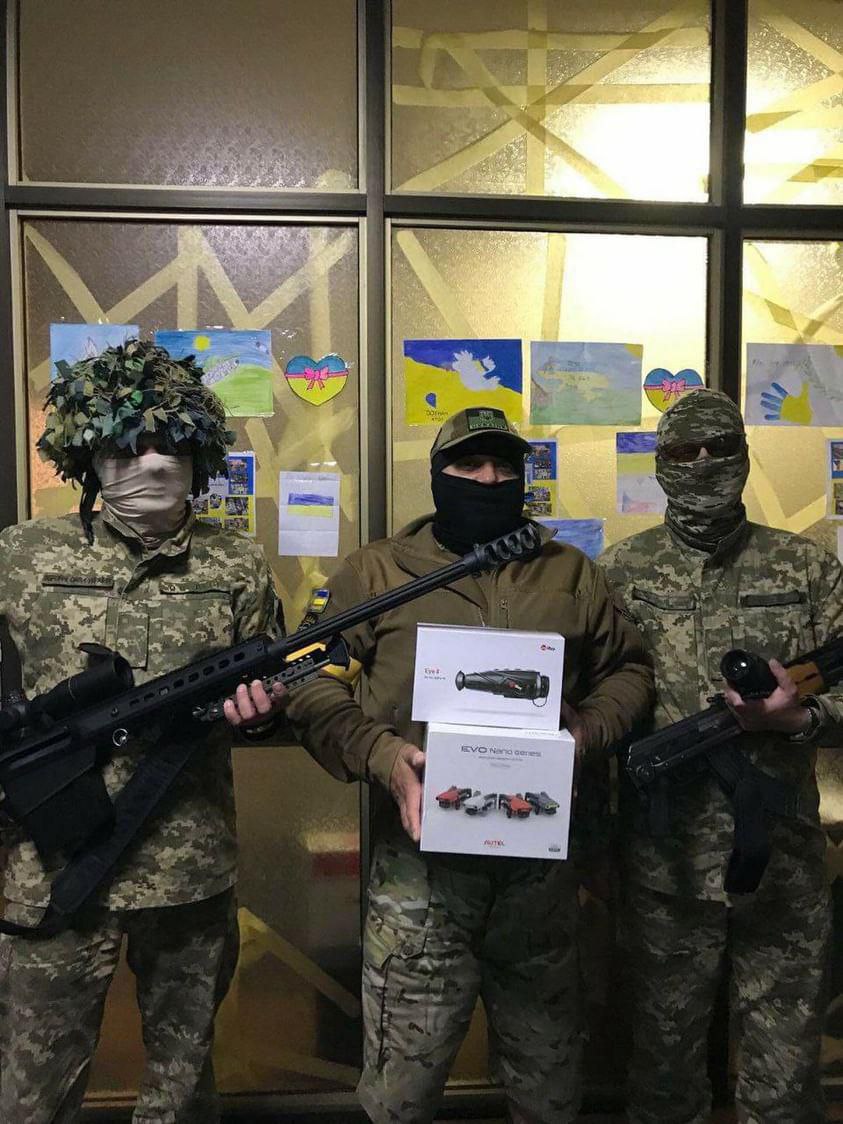 Компанія регулярно забезпечує окремі підрозділи необхідним обладнанням. Загалом за весь час війни на момент травня 2024 року команда витратила більше 15 мільйонів гривень на устаткування дронами, машинами, старлінками тощо.